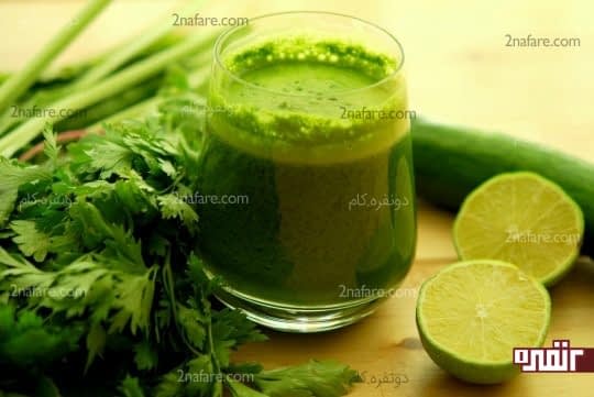 ترکیب آب لیمو و جعفری و اسفناج برای رژیم لاغری شما بسیار مناسبه