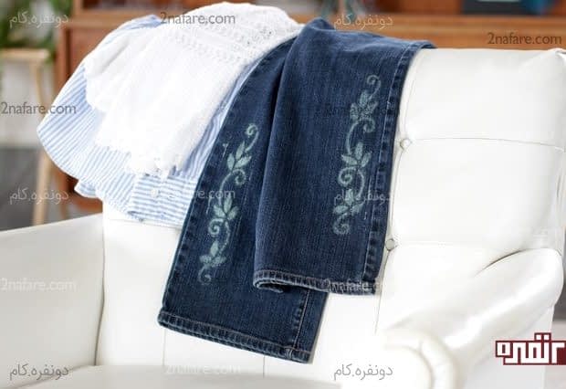 آموزش طراحی روی شلوار جین با مایع سفید کننده آموزش طراحی روی شلوار جین با مایع سفید کننده