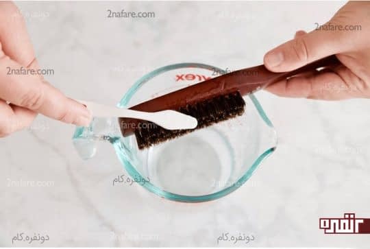 تمیز کردن برس های چوبی و طبیعی