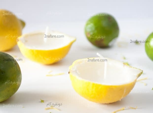 آموزش ساخت شمع میوه ای لیمو مرحله به مرحله شمع لیمویی