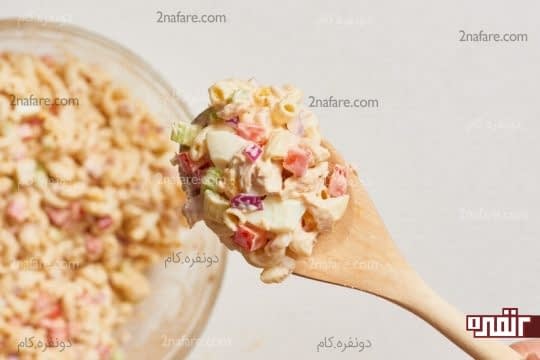 پاستا تن ماهی و سبزیجات