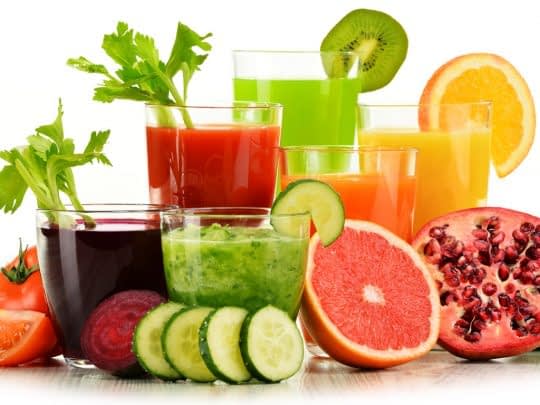 کاهش وزن با مصرف آب میوه ها و سبزیجات