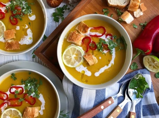 طرز تهیه سوپ کدو حلوایی ساده مرحله به مرحله سوپ کدو حلوایی