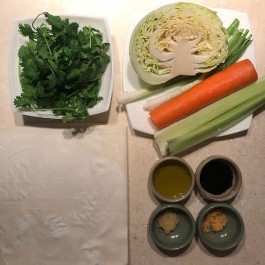مواد لازم برای تهیه بورک سبزیجات