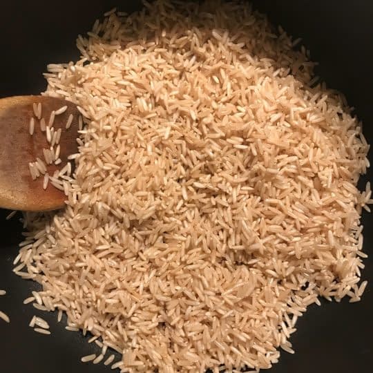 تفت دادن برنج
