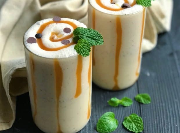 طرز تهیه میلک شیک کارامل مرحله به مرحله Caramel Milkshake