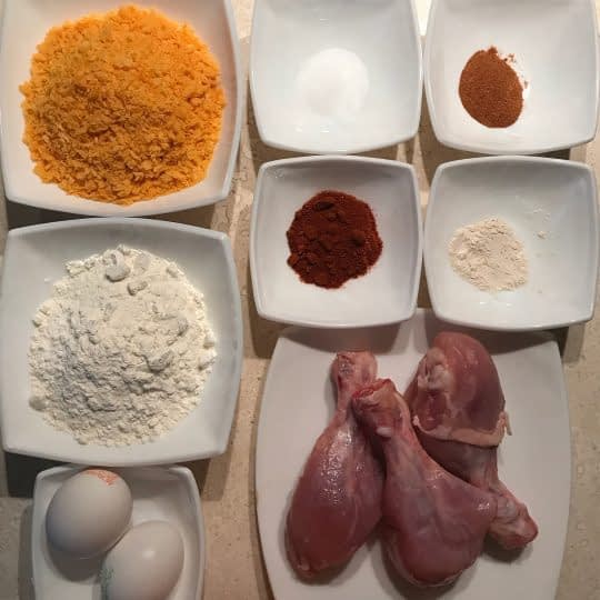 مواد لازم برای تهیه ران مرغ سوخاری بدون پوست