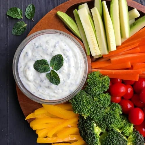 cheese dip with vegetable