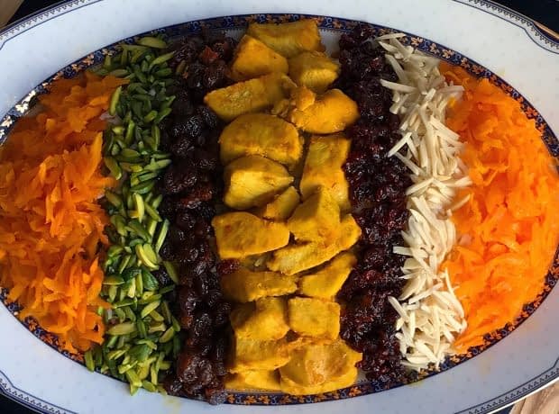 طرز تهیه مرصع پلو مرحله به مرحله nuts and rice