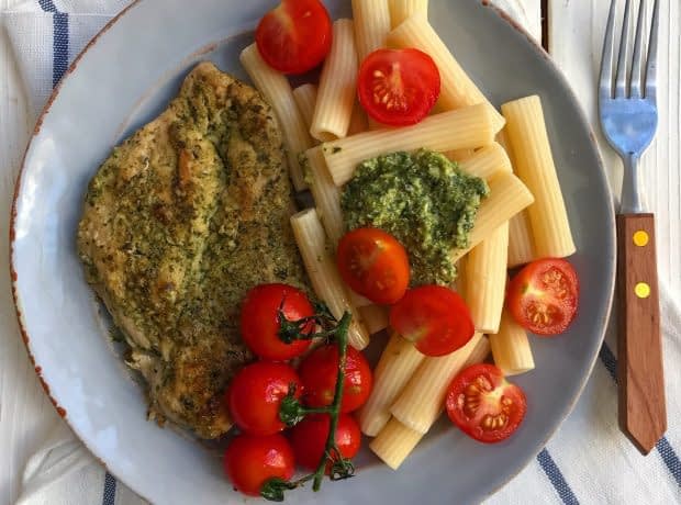 طرز تهیه مرغ با طعم پستو مرحله به مرحله pesto chicken