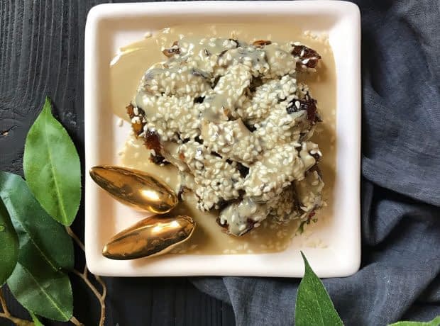 طرز تهیه خرما ارده افطاری مخصوص ماه رمضان date and sesame