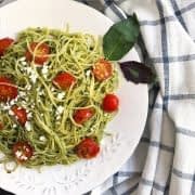 طرز تهیه پاستای ریحان سریع و سبک مناسب سحری basil pasta