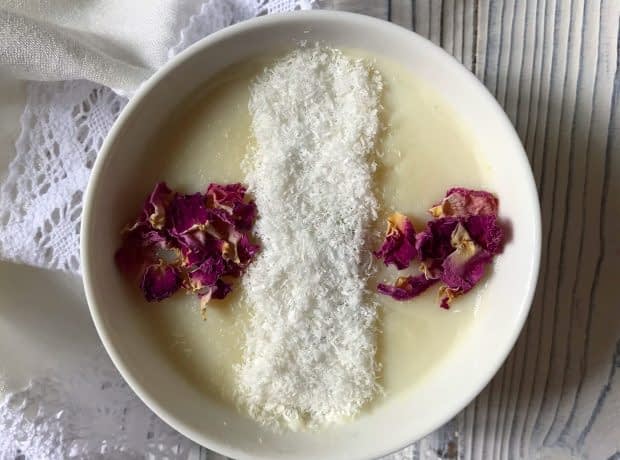 طرز تهیه فرنی نارگیلی مخصوص رمضان مرحله به مرحله coconut custard