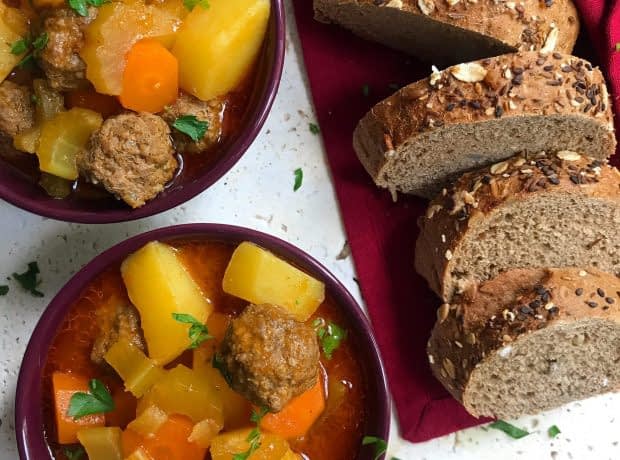 خوراک کوفته قلقلی meatball stew